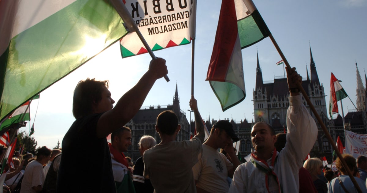 Huge crowd peacefully protests in Budapest