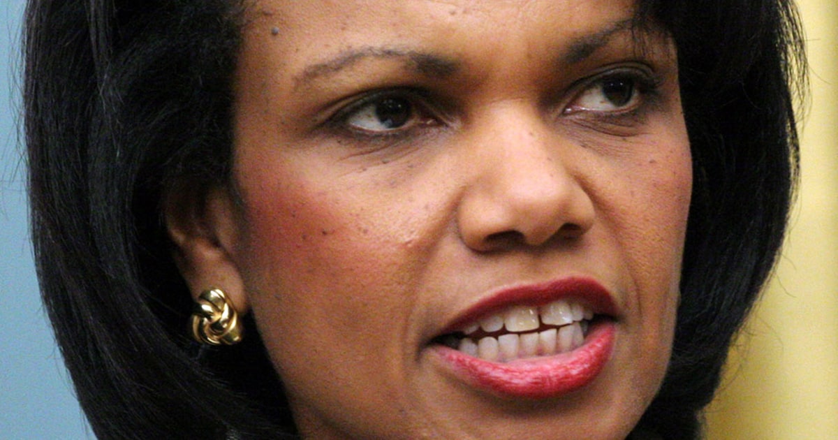 Rice to request more financial aid for Abbas