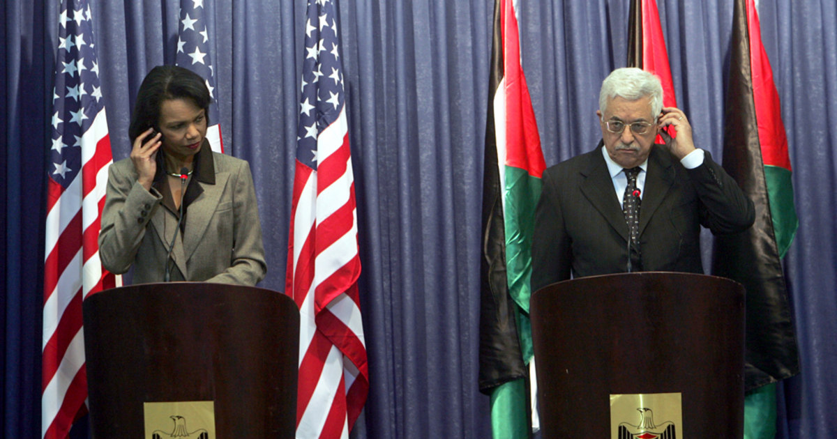 Rice recognizes Abbas call for wider U.S. role