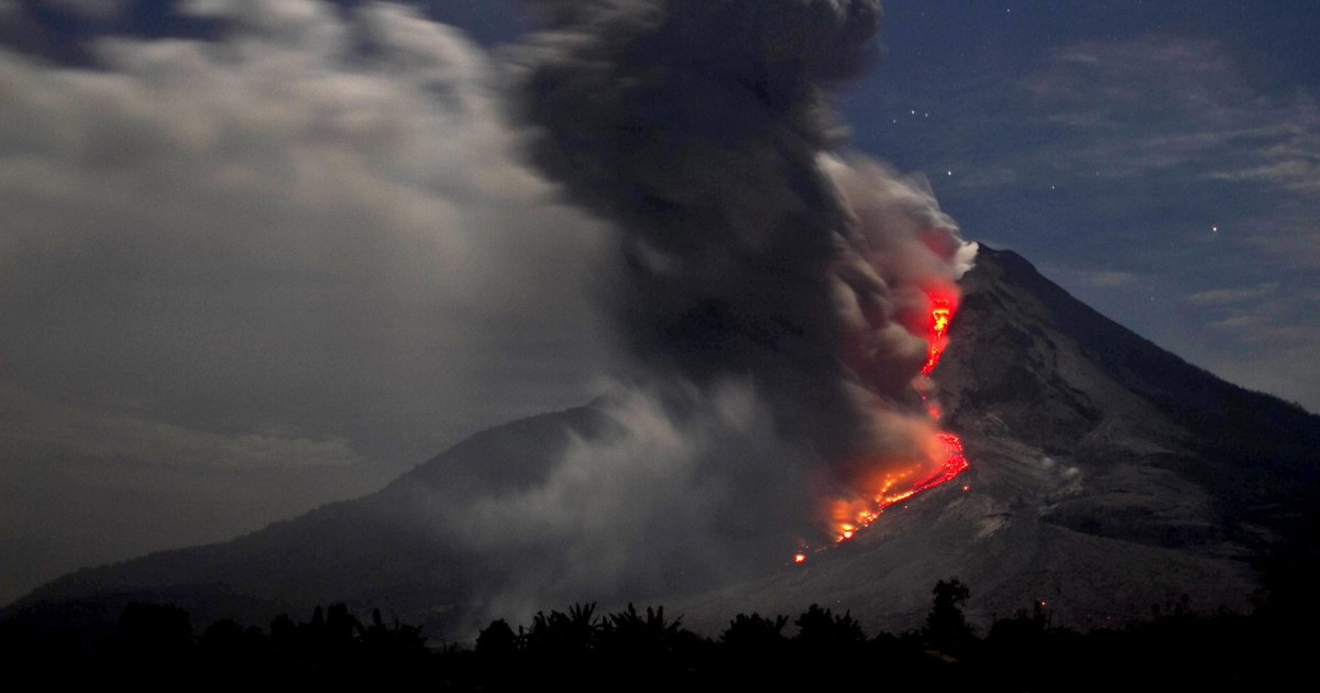 Indonesian Volcano Spews Hot Lava and Ash