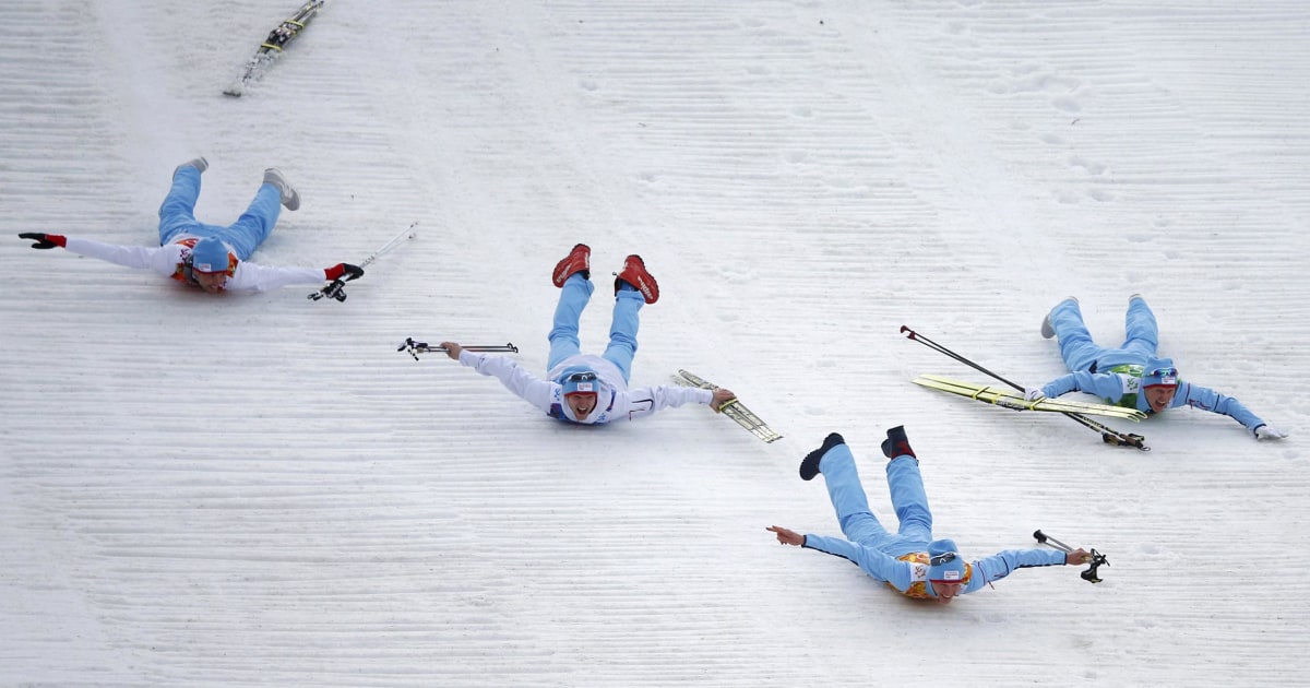 Norwegian Skiers Slide Headfirst Into Gold