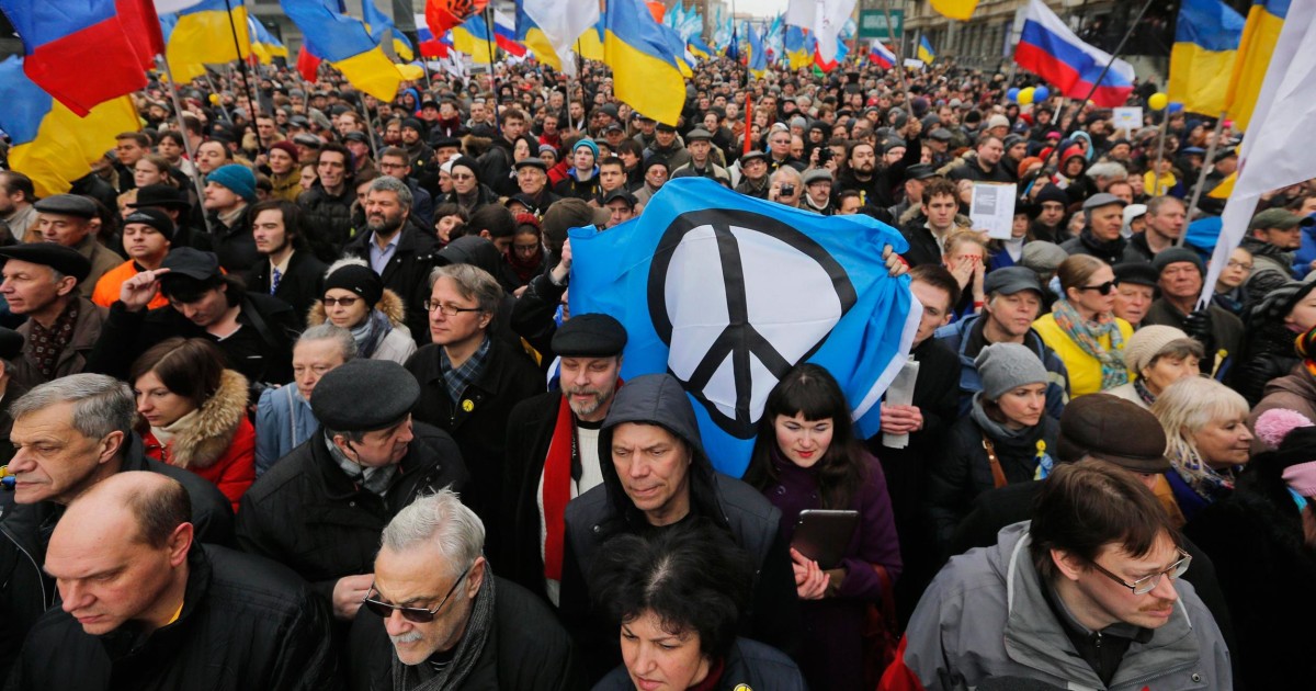 Thousands March In Moscow To Protest Crimea Vote   Pb 140315 Moscow Da 01 