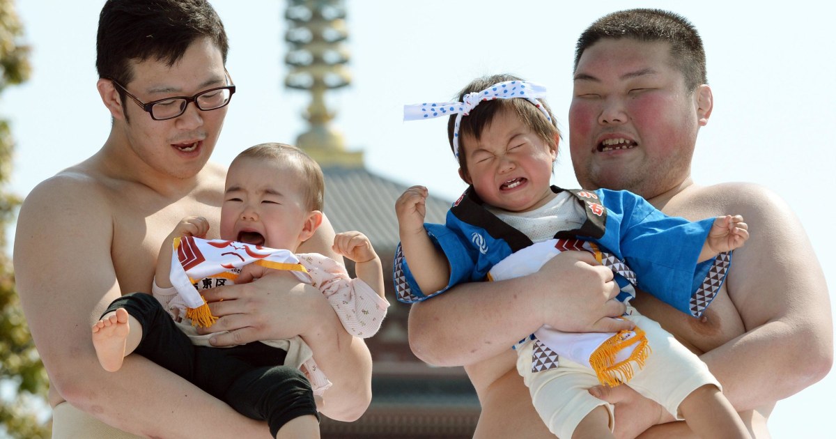 You'd Cry Too! Babies and Sumos Face off in Crying Contest
