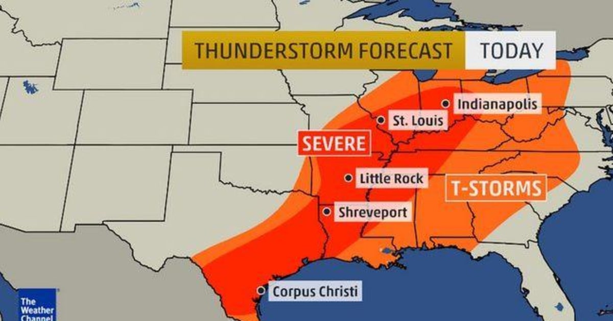 Golf Ball-Sized Hail, High Winds to Hit From Texas to Illinois