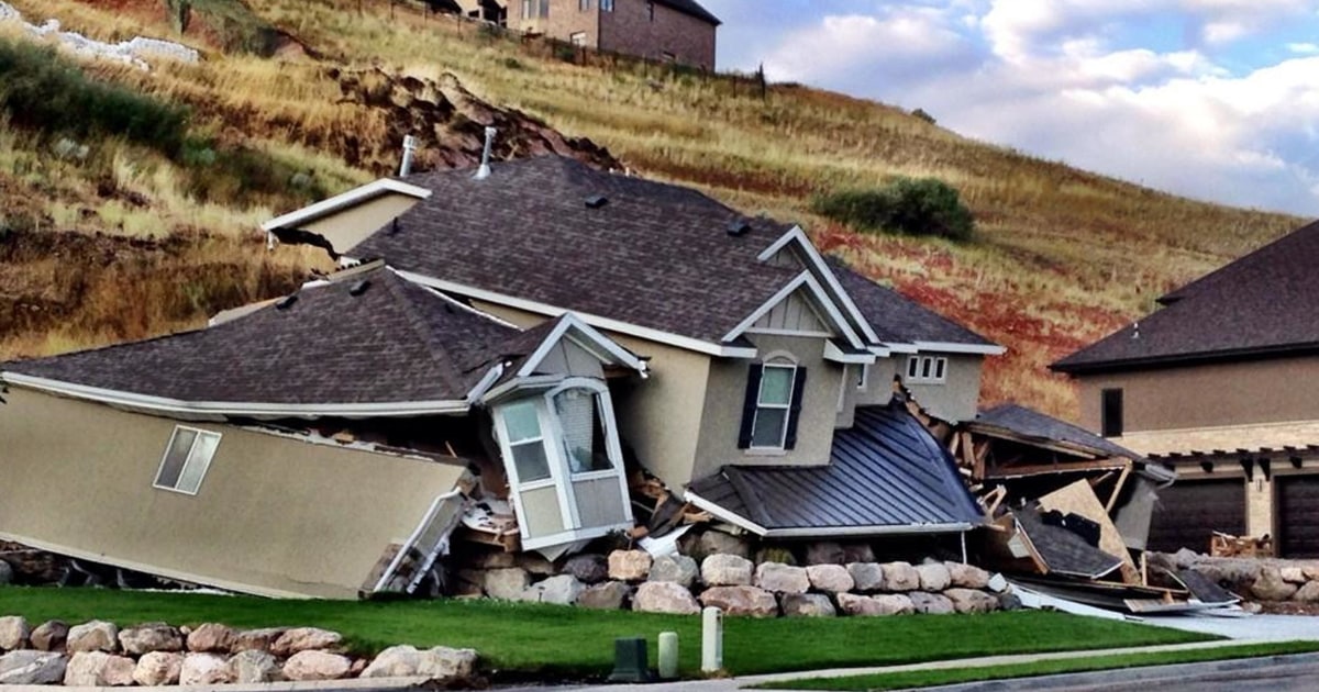 Utah Mudslide Destroys Home in North Salt Lake City