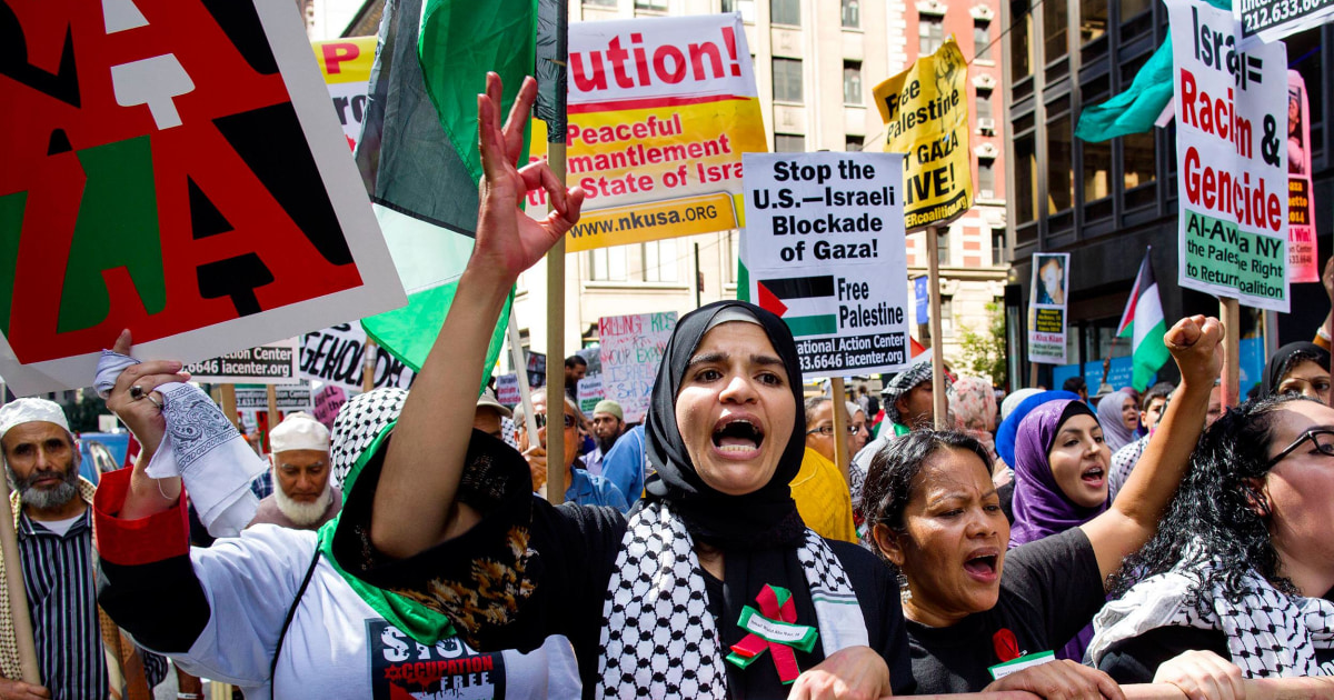 ProPalestine Protesters March to UN Headquarters in New York