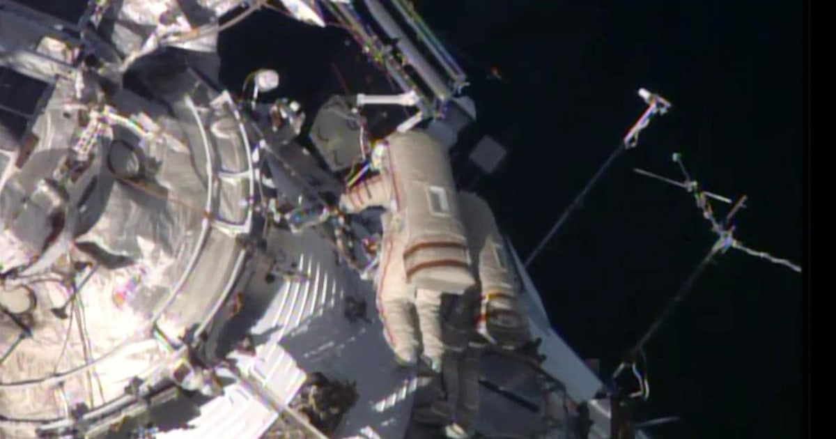 Russian Astronauts Breeze Through Spacewalk Outside Space Station