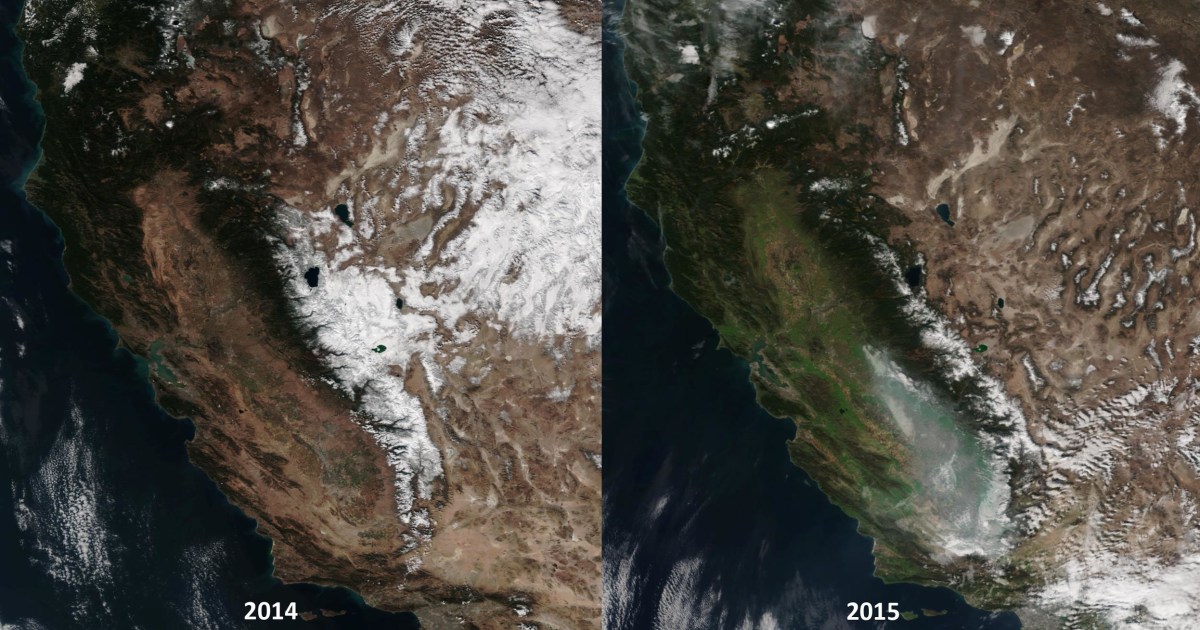 Satellite View: A Little Rain Goes a Long Way for Parched California