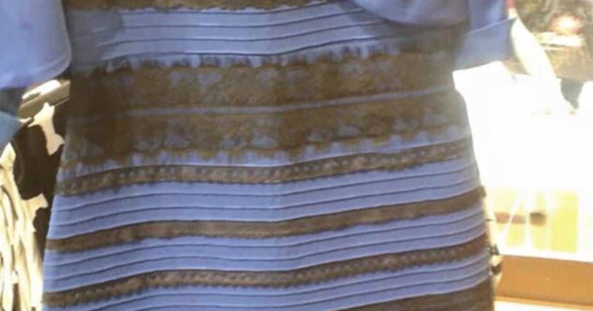 gold white black blue dress