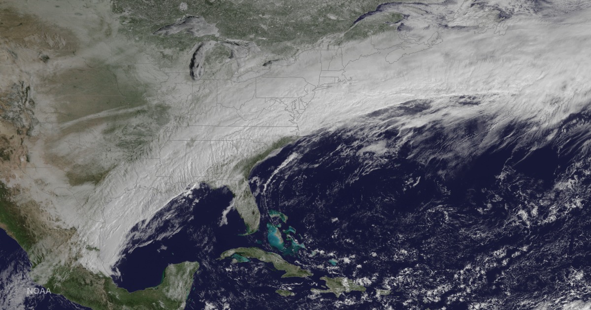 NOAA Satellite Watches Vast Winter Storm on the March