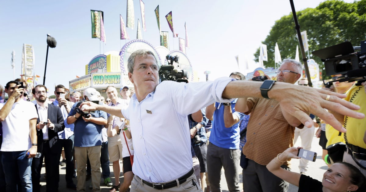 Jeb Bush Finds Pork Chops and Voters at the Iowa State Fair