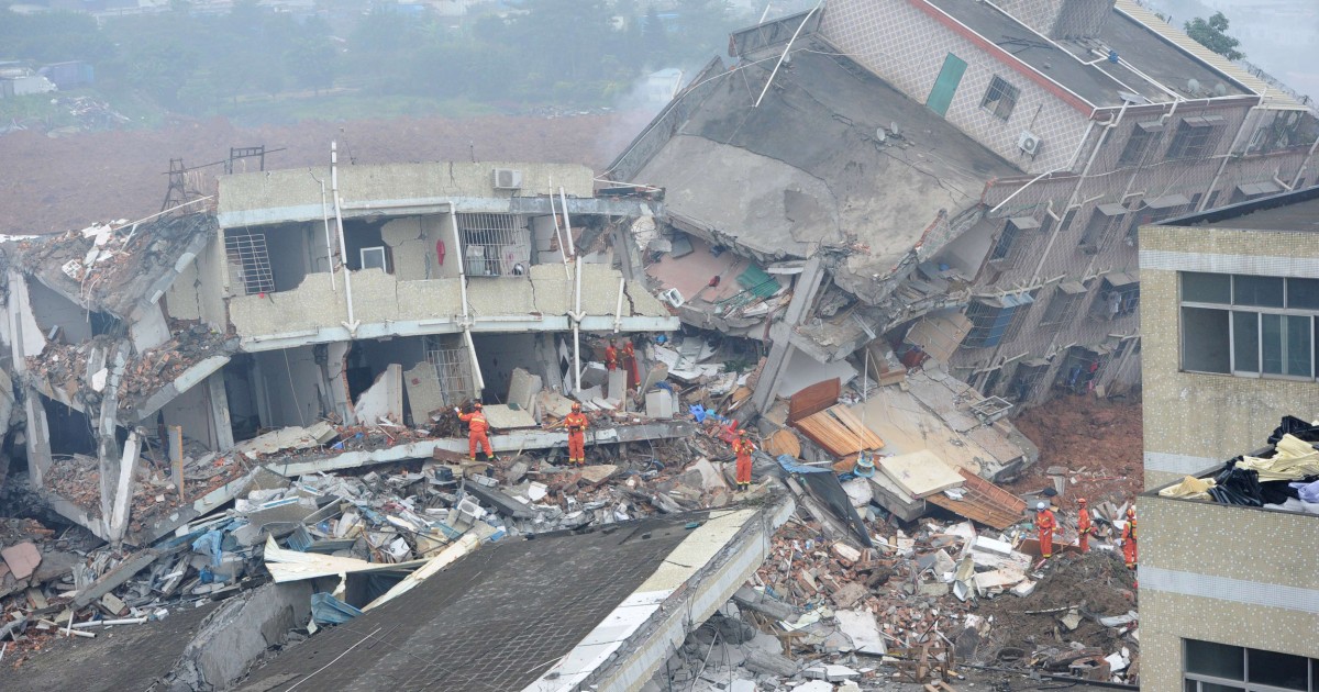 China Landslide Topples Buildings, Buries Dozens Under 20 Feet of Mud