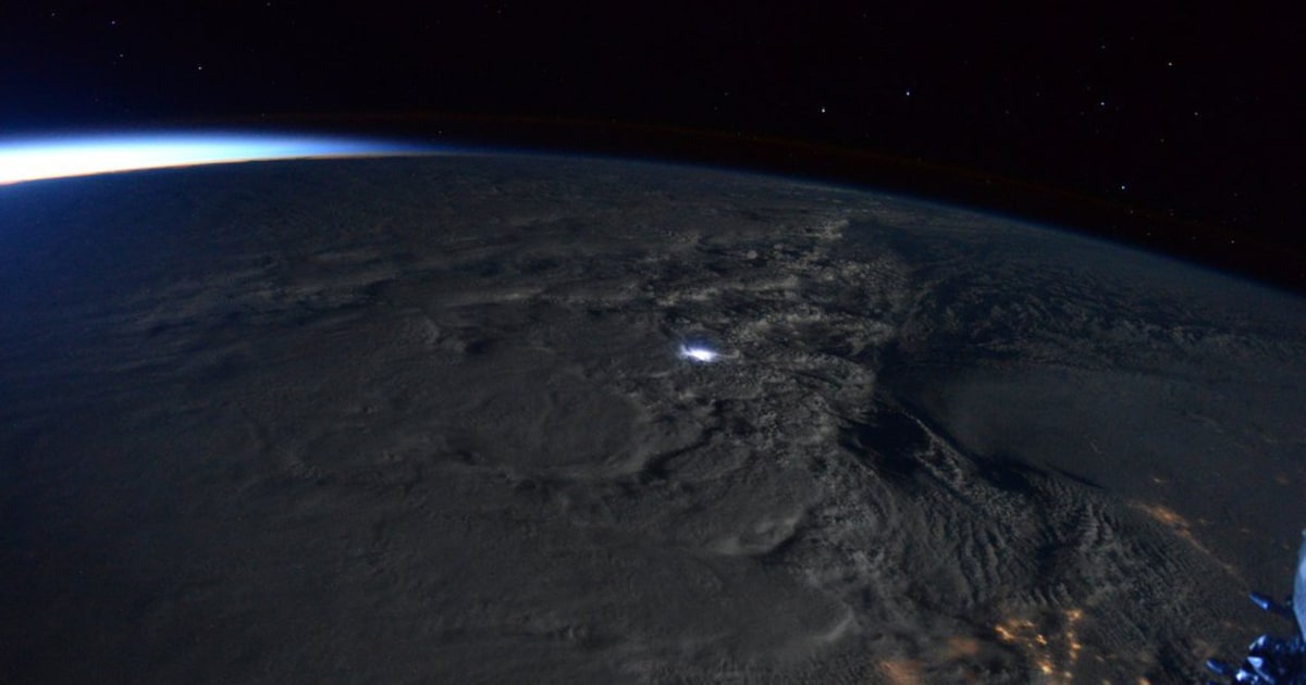 Astronaut Witnesses 'Rare Thundersnow' from Space