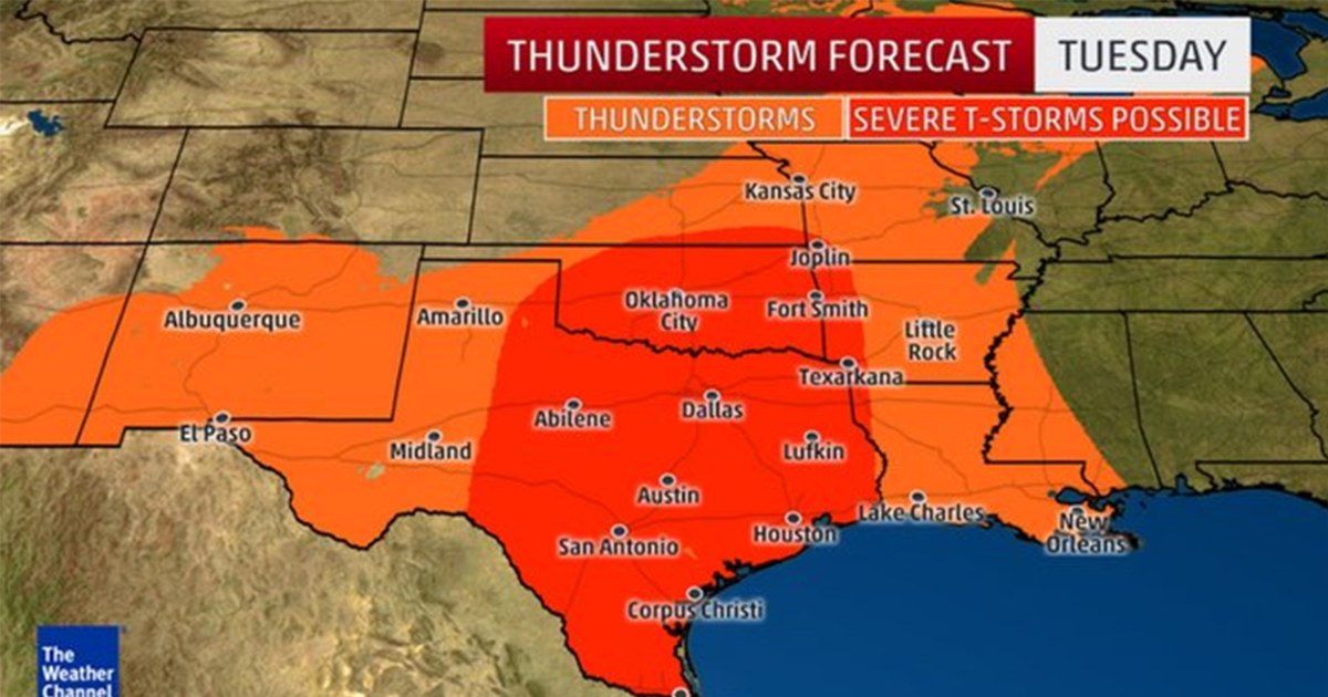 Texas, Oklahoma, Louisiana Face Drenching, Possible Tornadoes