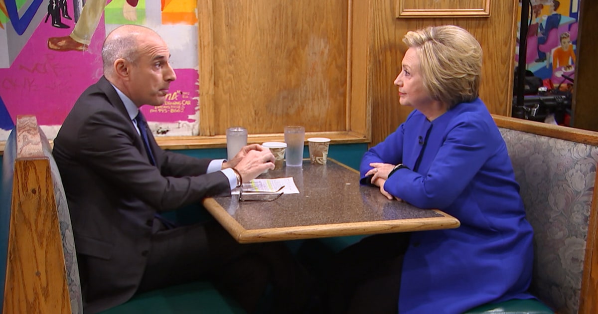 Hillary Clinton on TODAY: I Will Take Sanders Over Trump Anytime