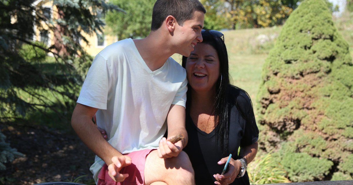 The touching moment an autistic child came home to find his garden