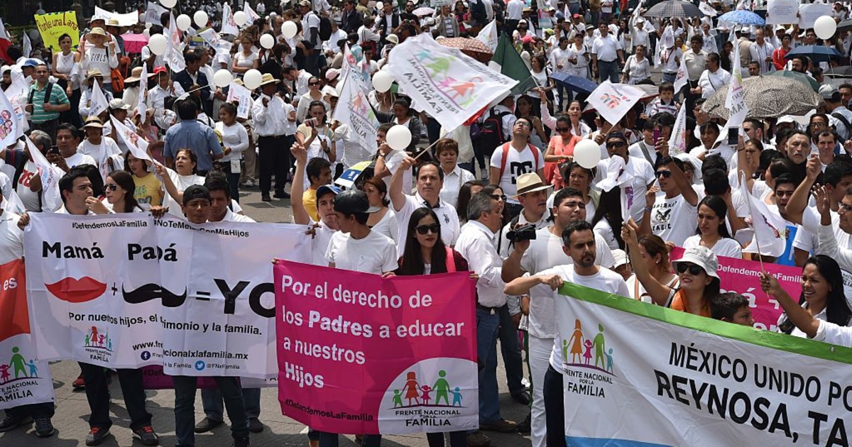 Tens Of Thousands March Against Same Sex Marriage In Mexico