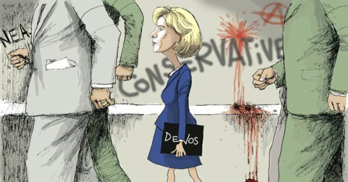 Political Cartoon Compares Betsy DeVos to Civil RIghts Icon Ruby