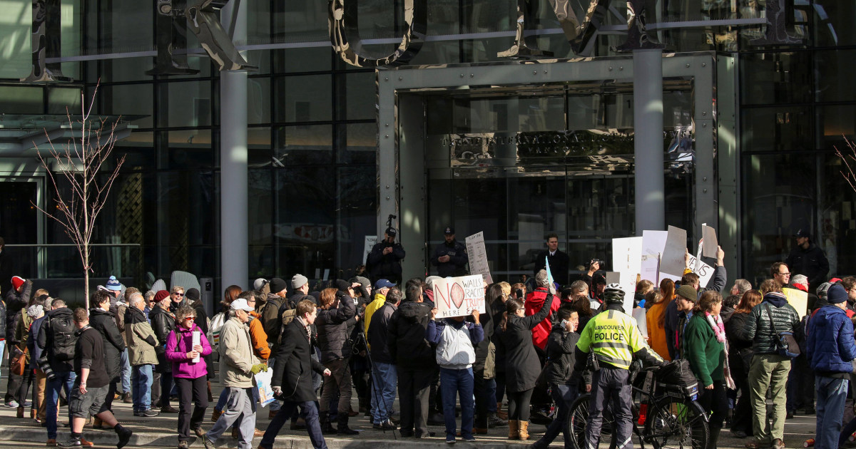 Trump Sons Face Protesters at Opening of Vancouver Hotel