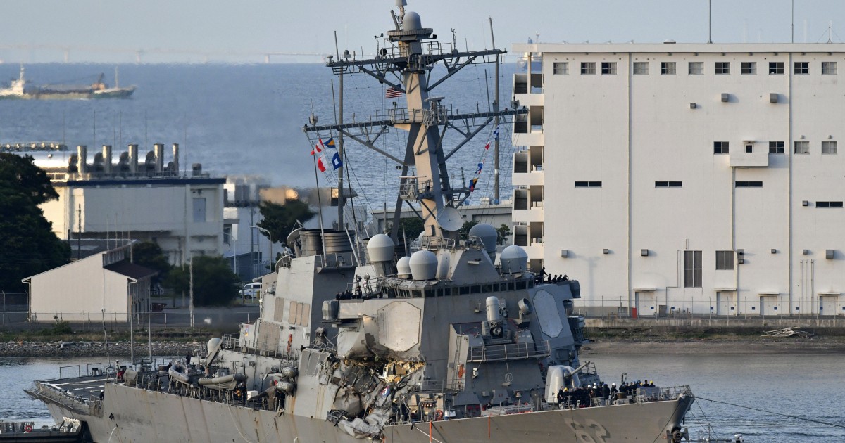 Search Continues For 7 Missing U.S. Sailors After Destroyer Collision ...