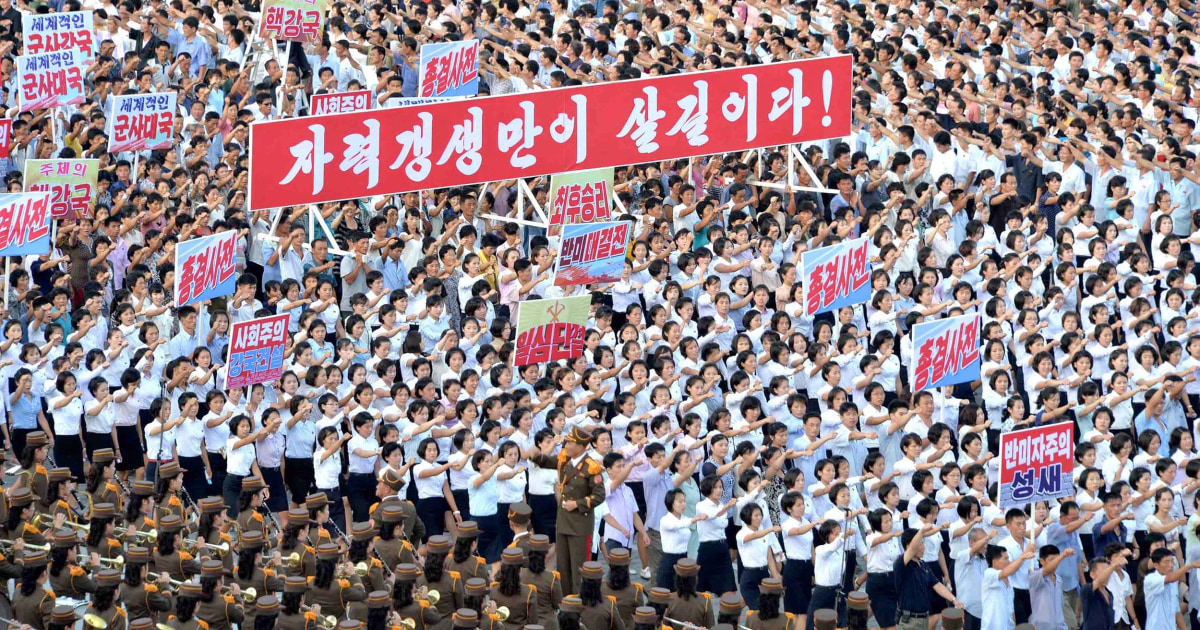 U.S.-N. Korea Dispute: Pyongyang Releases Images of Mass Rally