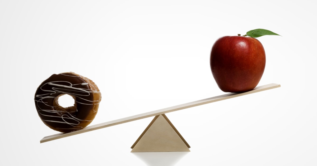 Apple Fruit on Scale for Calorie Counting Diet Stock Photo - Image