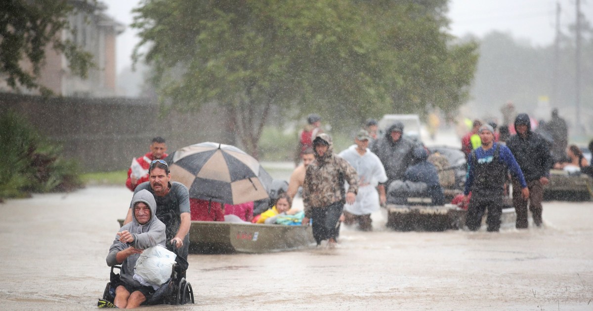 Rain Swollen Addicks Dam in Houston Overflows for First Time