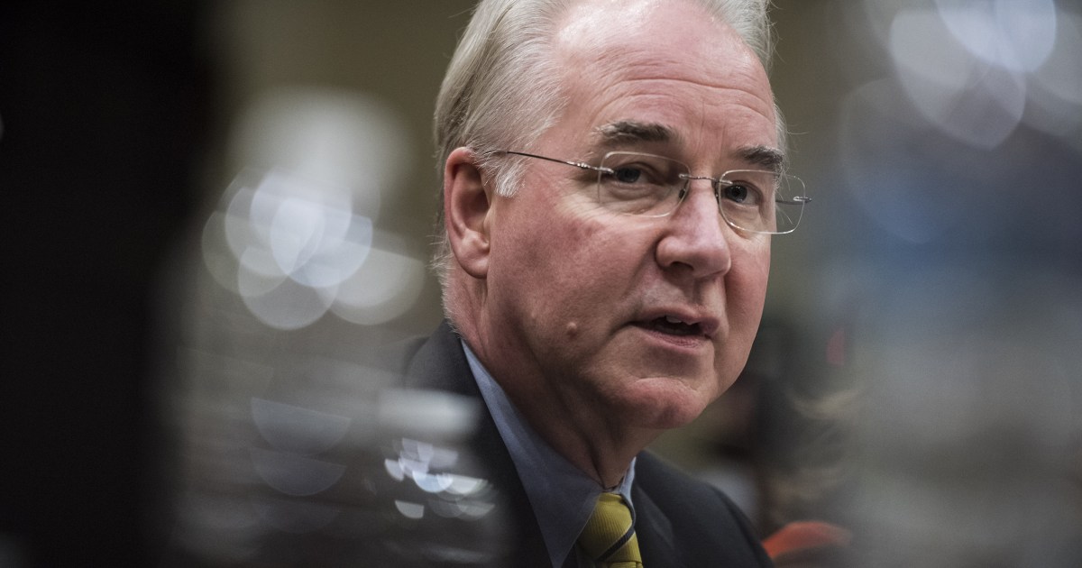 Trump 'Not Happy' With HHS Secretary Tom Price After Private Jet