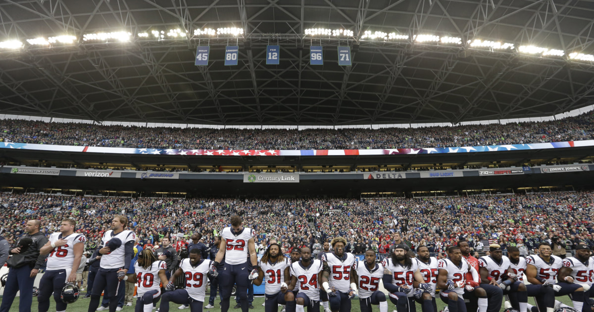 NFL: Texans players don't take field for national anthem vs. Chiefs