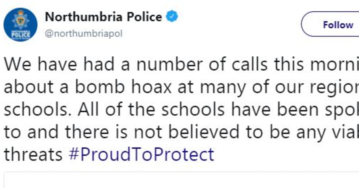 Hundreds Of U.K. Schools Receive Hoax Bomb Threats, Police Say