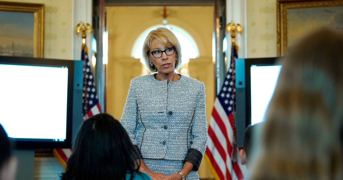 Education Secretary Betsy DeVos Says Federal School Safety Commission ...