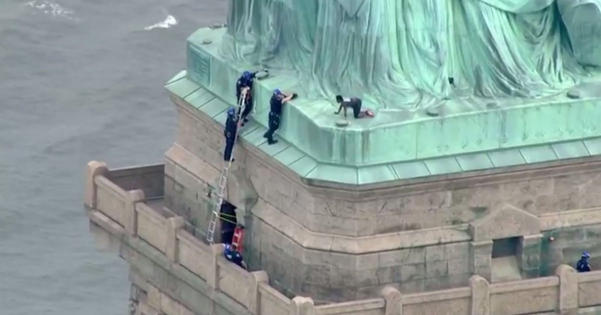 Woman who climbed Statue of Liberty said she had nightmares about kids