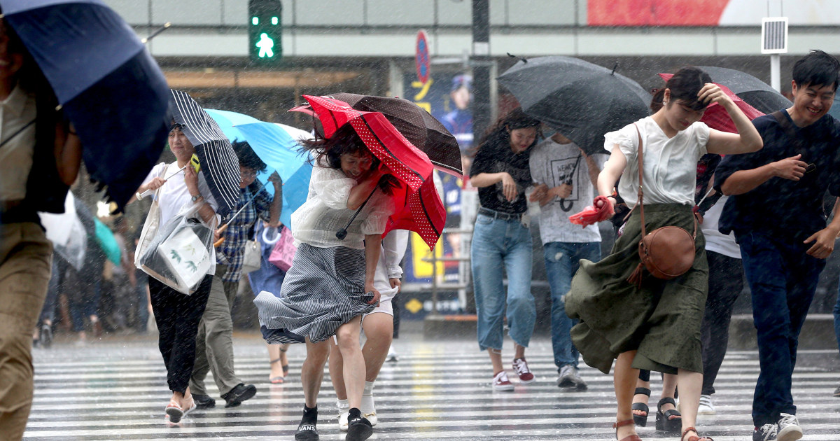 Tropical storm makes landfall in Japan, still reeling from deadly flooding