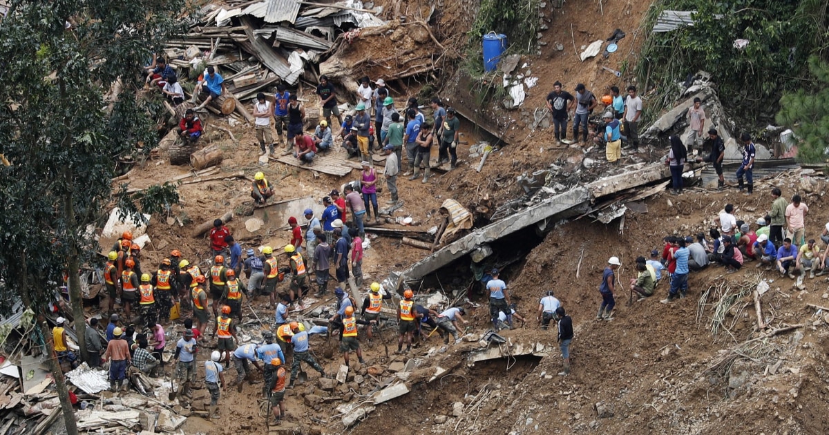 Typhoon Mangkhut triggers landslide in Philippines, burying dozens in