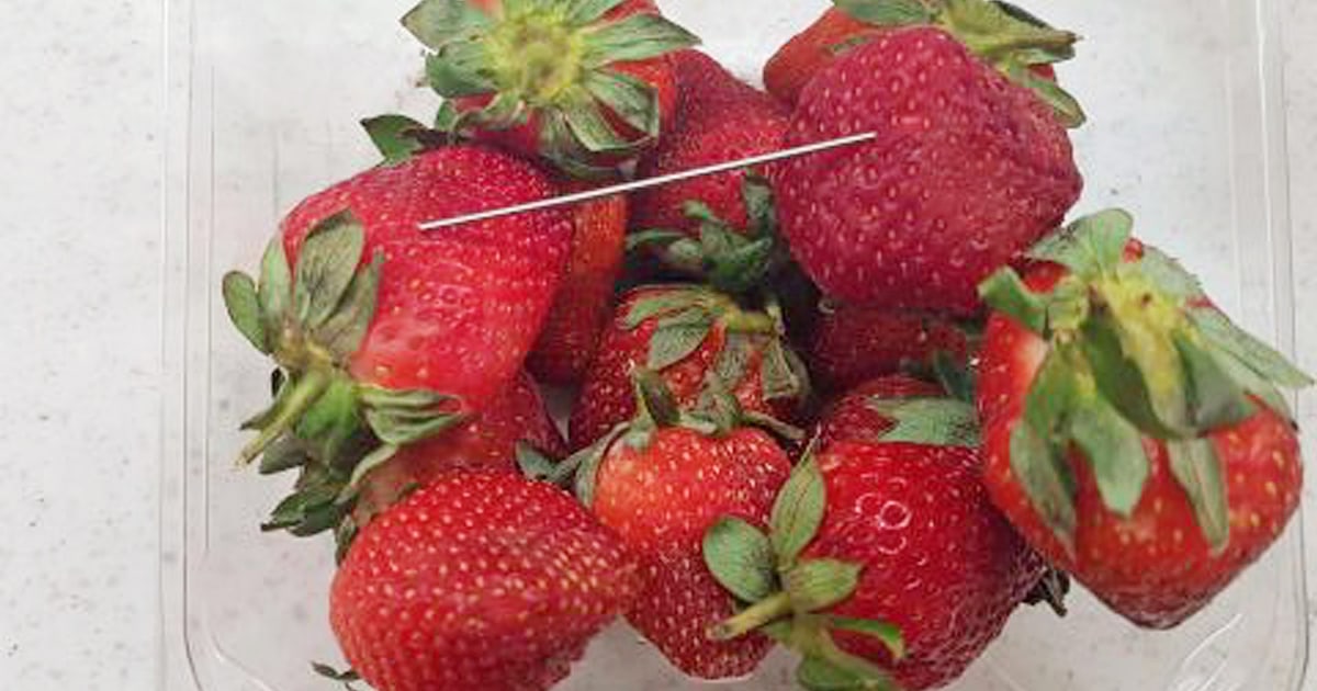 Needles found in strawberries lead to foodcontamination fears across