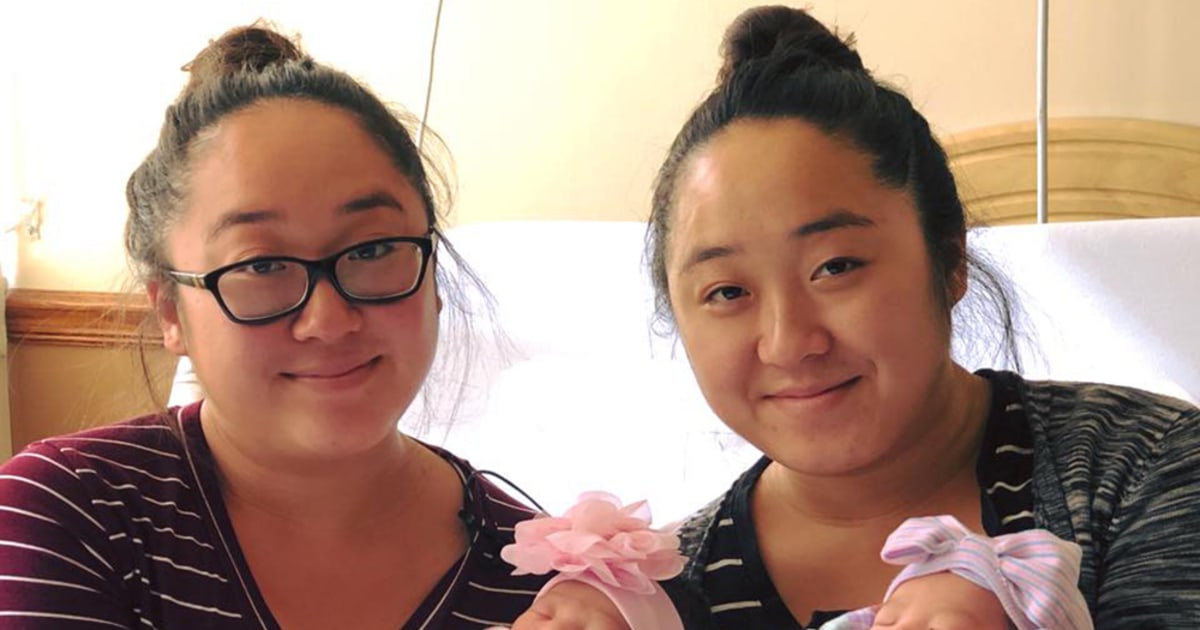 Twin sisters give birth to daughters hours apart in California