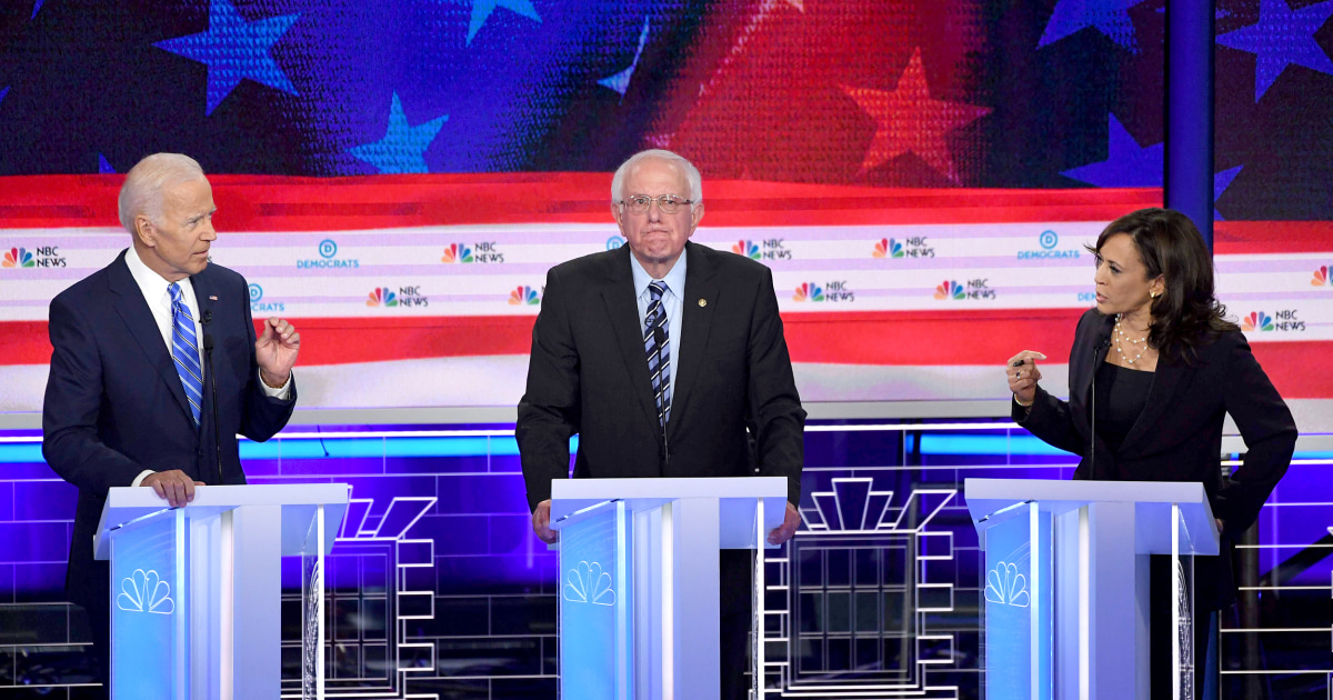 Kamala Harris, Joe Biden in tense exchange on busing at Democratic debate