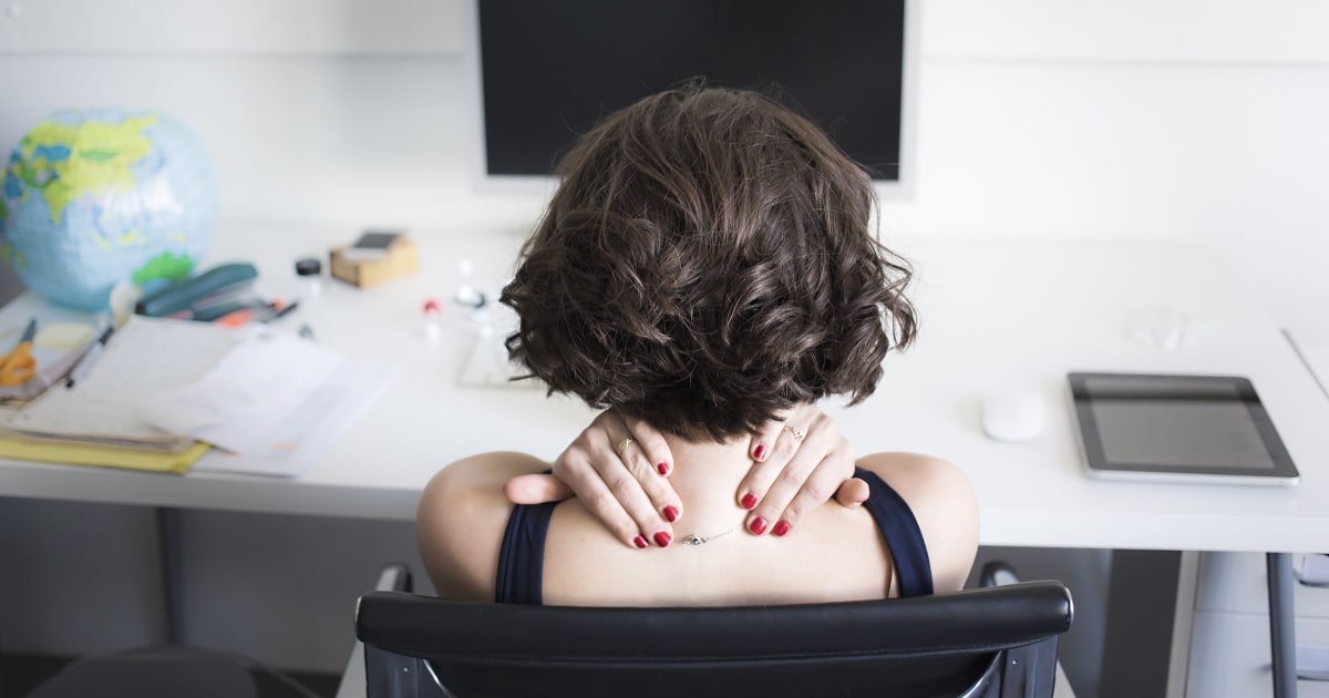 Sitting position discount for neck pain