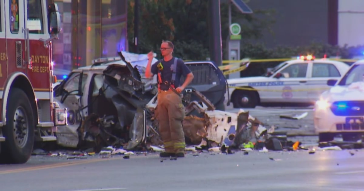 Two 6yearolds killed, at least 11 injured as stabbing suspect crashes stolen police car in Dayton