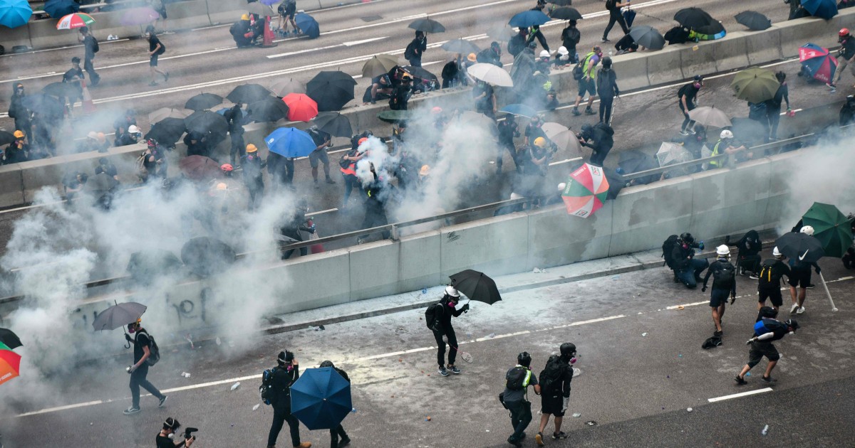 Hong Kong police fire tear gas, water cannon as latest protests turn ...