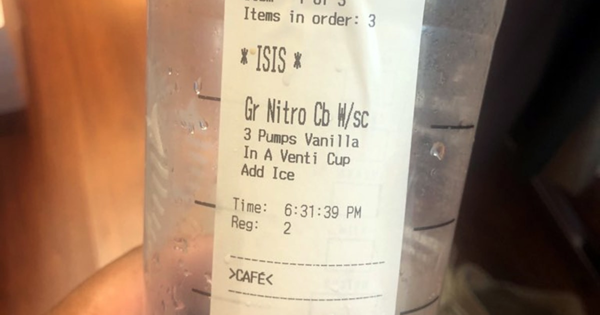 He told Starbucks barista his name is 'Aziz.' The employee wrote 'ISIS' on the cup.