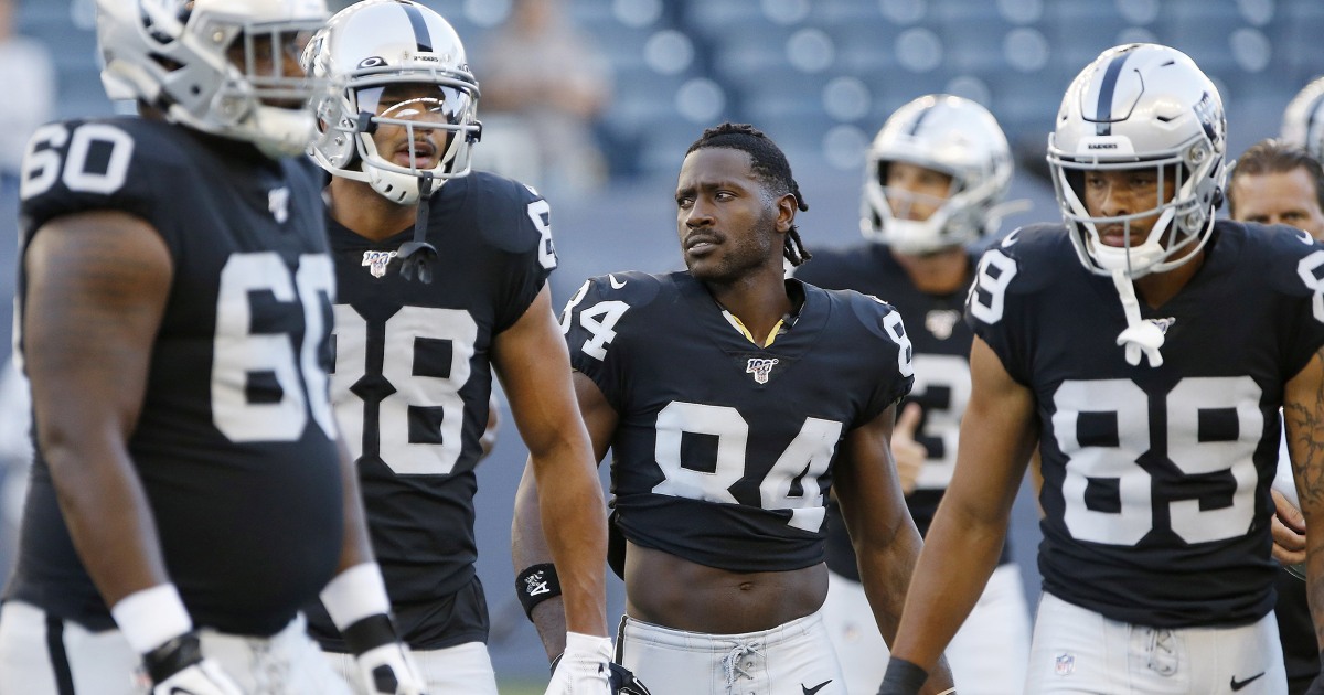 Raiders' officials remain mum on Antonio Brown's release