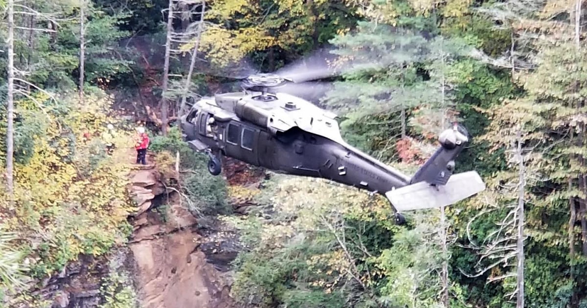 Hiker dies after falling down 75foot waterfall in North Carolina