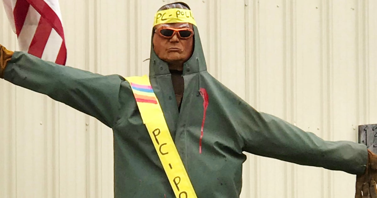 Michigan business's Halloween display of Trump holding Obama's head on ...