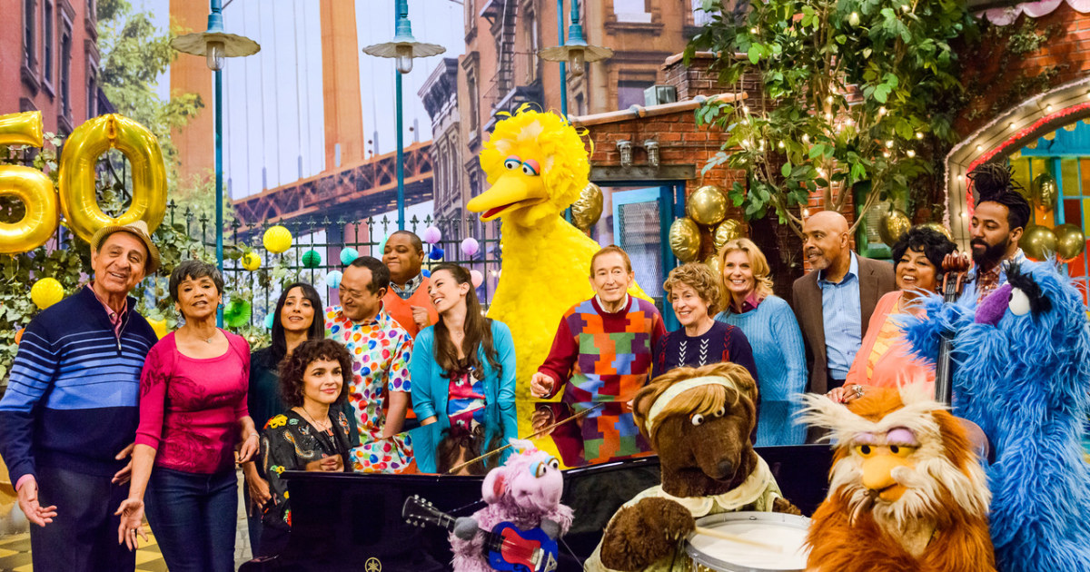 L Is For Latino Sesame Street S 50 Years Of Positive Latino Characters   191105 Sesame Street Cast 50 Ew 1122p 