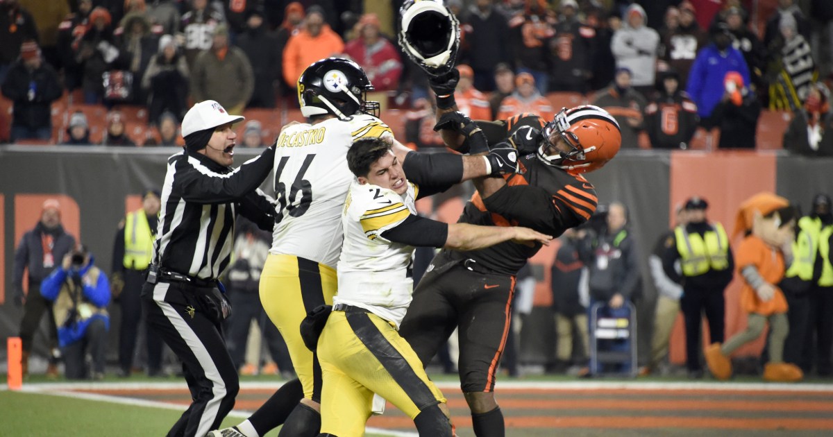 A total coward': Steelers' Mason Rudolph rips Browns' Myles Garrett for  vicious helmet attack, and he's not alone 