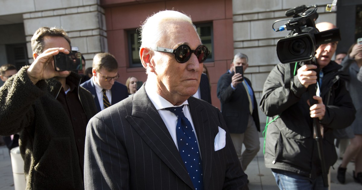 Trump doesn't rule out pardon for convicted confidant Roger Stone
