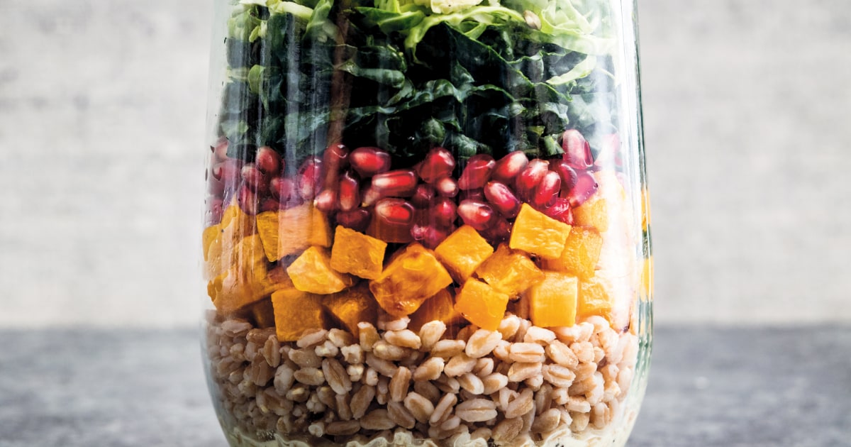 Farro Poppy Seed Mason Jar Salad