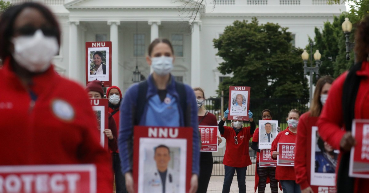 Nurses Hold White House Protest Over Need For Protective Equipment In Coronavirus Fight