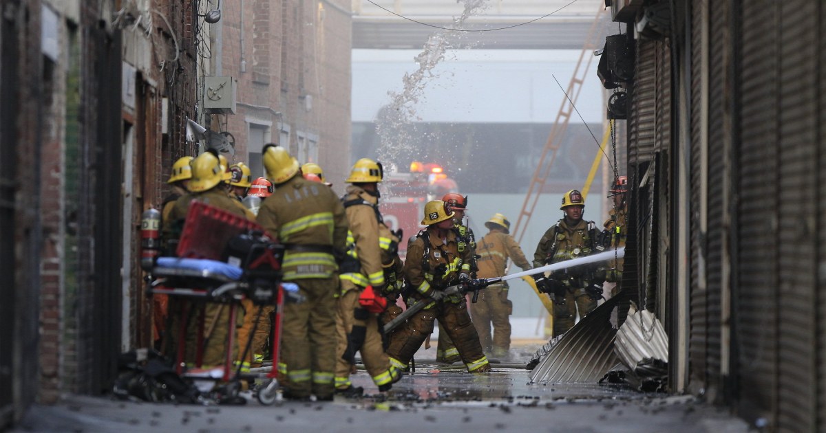 11 Los Angeles firefighters injured in downtown explosion